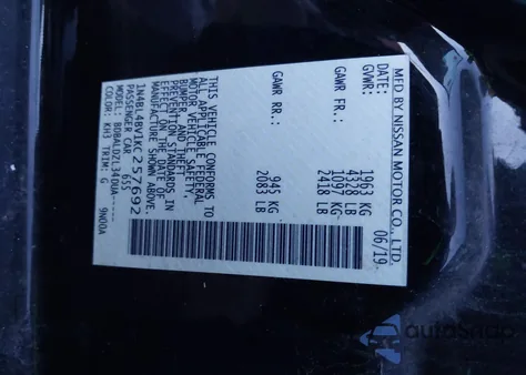 2019 Nissan Altima 2.5 S z USA, uszkodzony, nr VIN 1N4BL4BV1KC257692